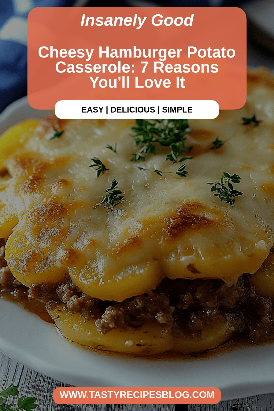 Hamburger potato casserole final dish beautifully presented and ready to serve