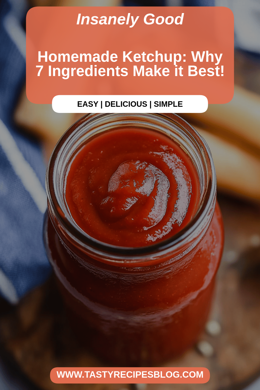 Homemade Ketchup final dish beautifully presented and ready to serve