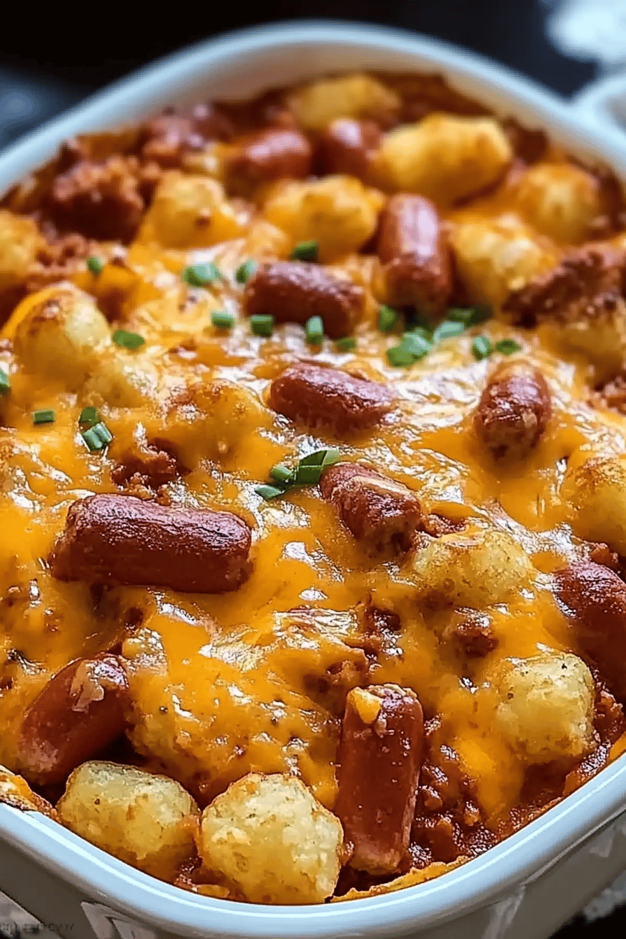 Hot Dog Tater Tot Casserole