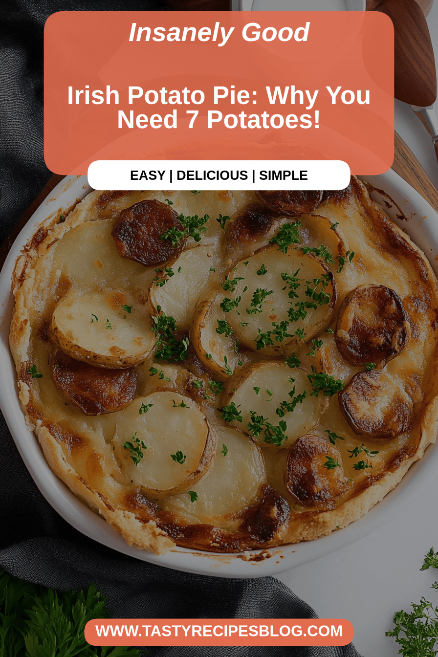 Irish potato pie final dish beautifully presented and ready to serve