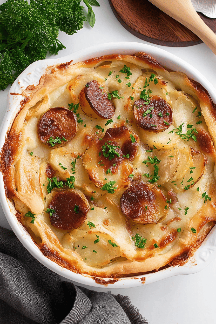 Irish potato pie slice on plate showing perfect texture and swirl pattern