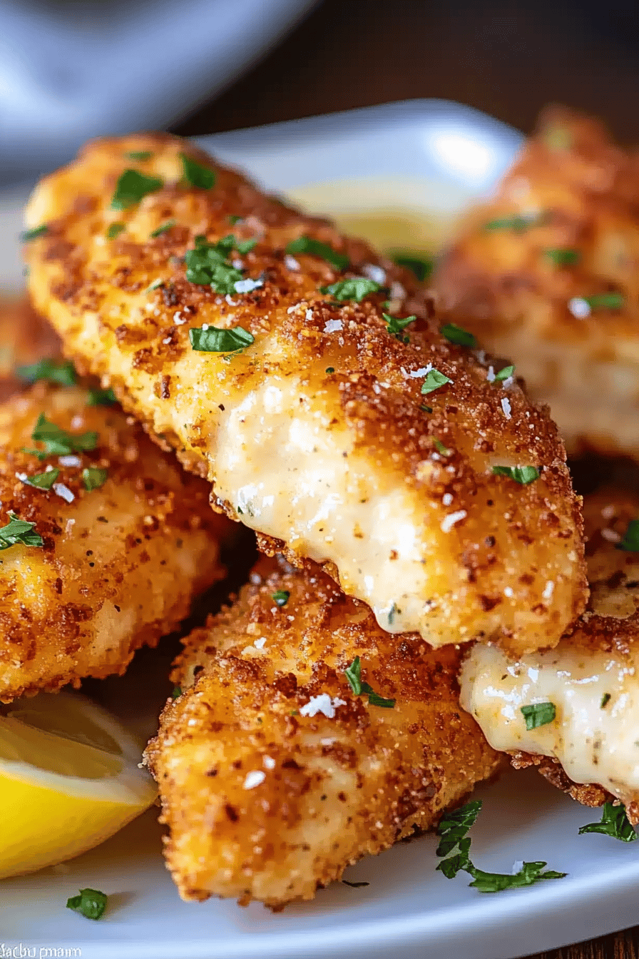 Lemon Garlic Parmesan Chicken Tenders ingredients organized and measured on kitchen counter