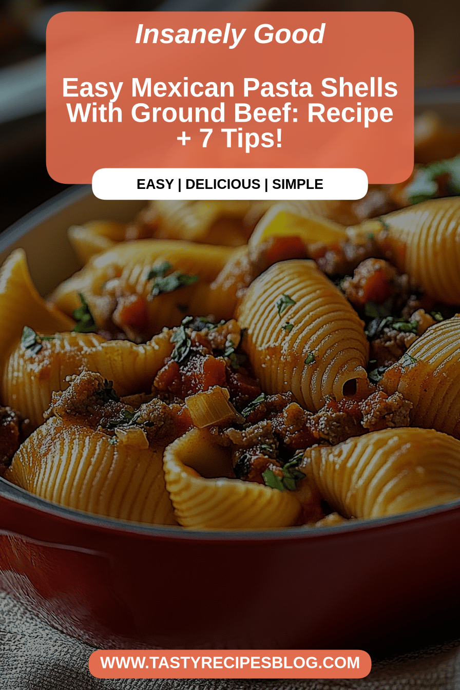 Mexican pasta shells final dish beautifully presented and ready to serve