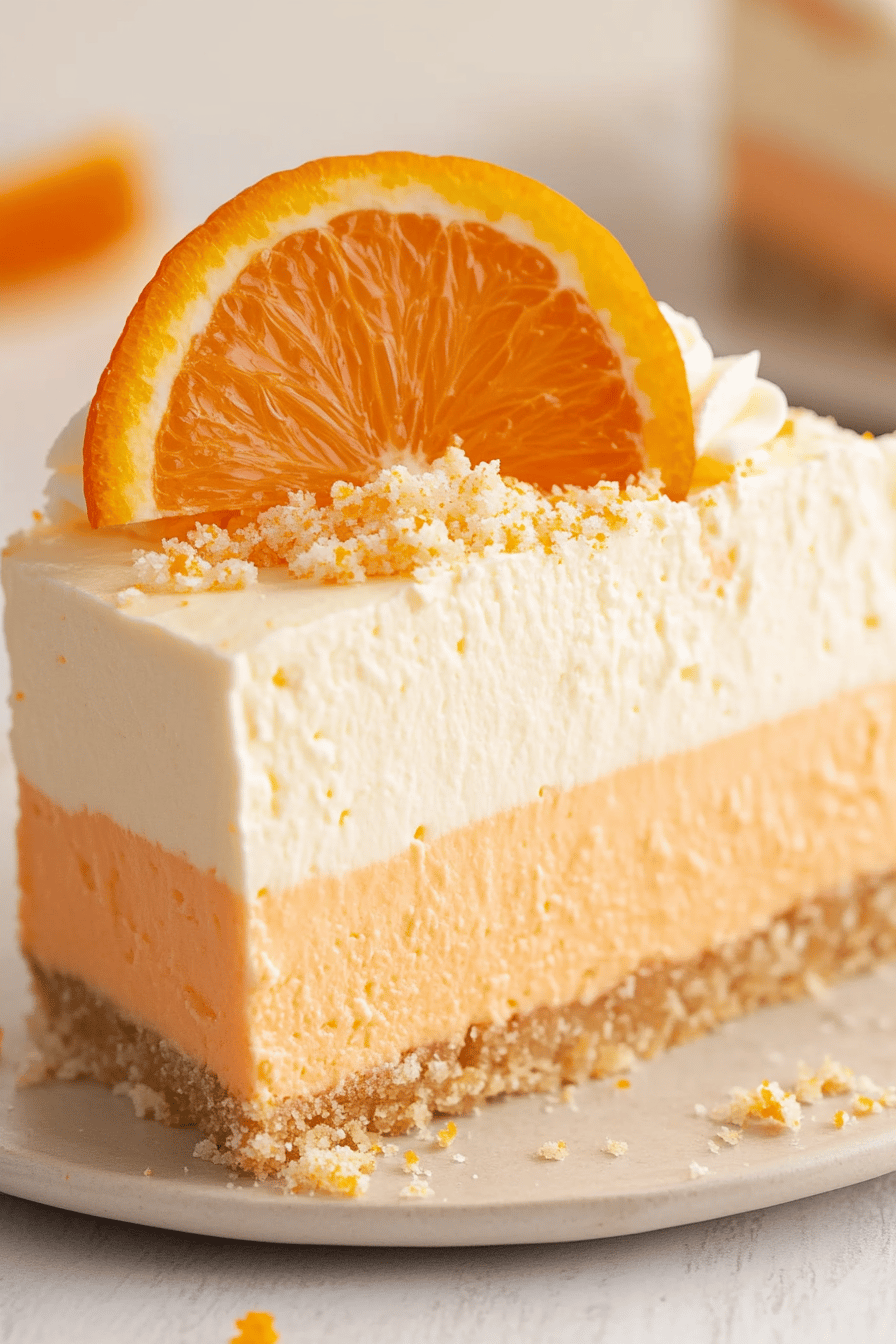 No-Bake Orange Creamsicle Cheesecake