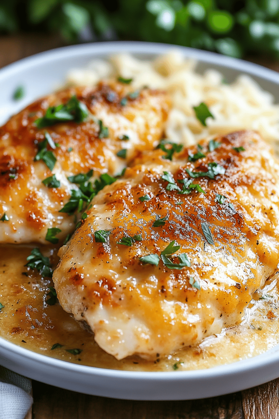 Parmesan Chicken slice on plate showing perfect texture and swirl pattern