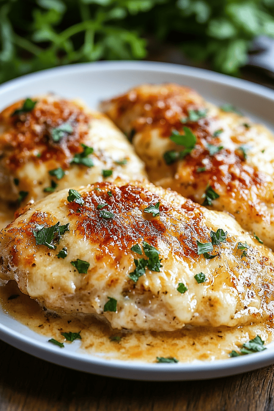 Parmesan chicken recipe slice on plate showing perfect texture and swirl pattern