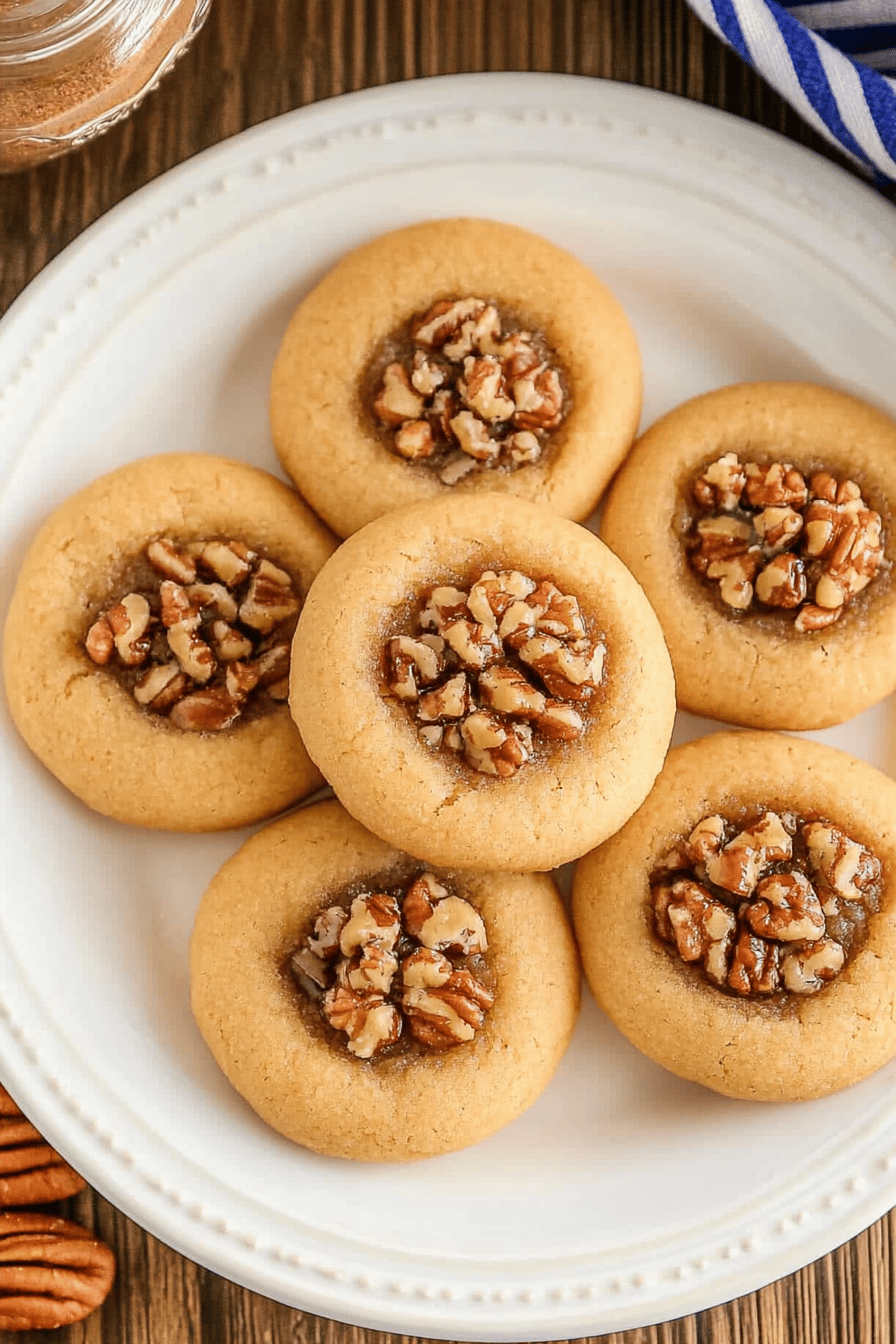 Pecan Pie Thumbprint Cookies