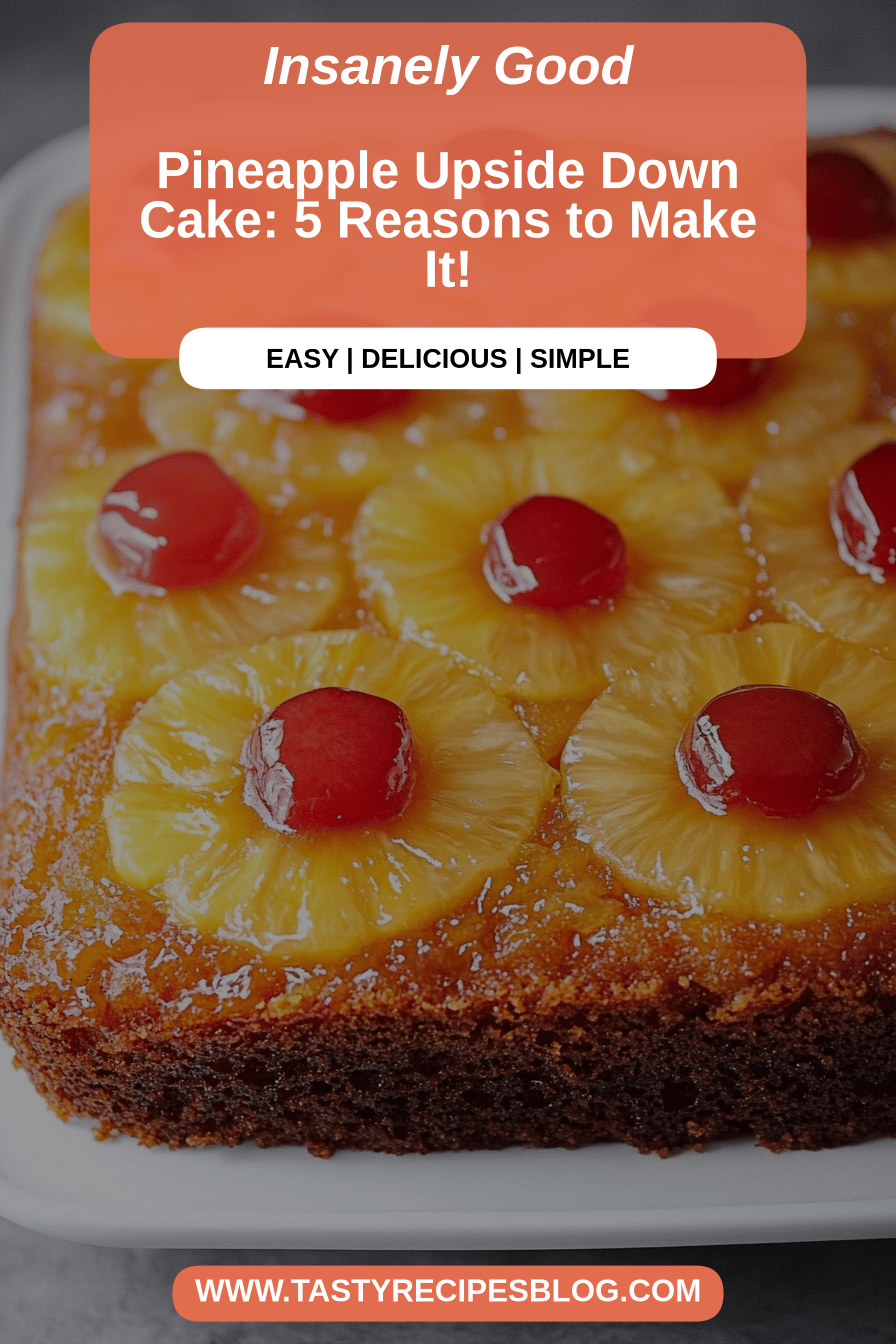 Pineapple Upside Down Cake final dish beautifully presented and ready to serve