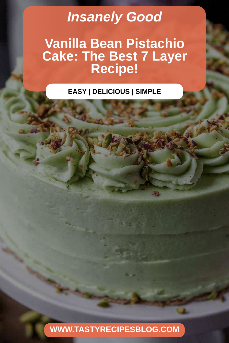 Pistachio Cake final dish beautifully presented and ready to serve