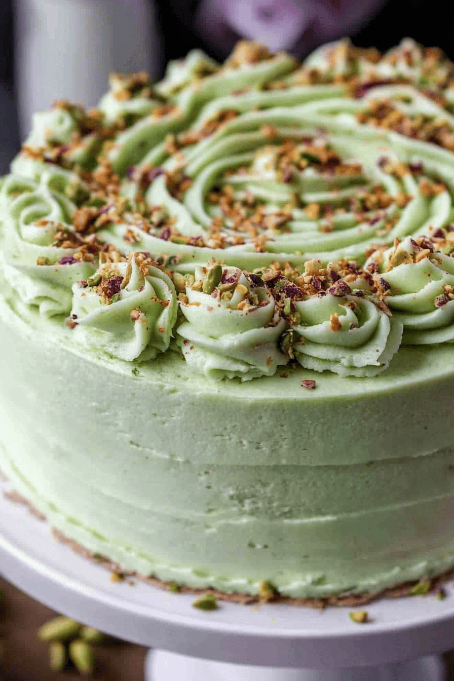 Pistachio Cake ingredients organized and measured on kitchen counter