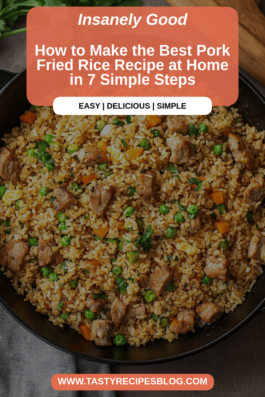 Pork Fried Rice Recipe final dish beautifully presented and ready to serve