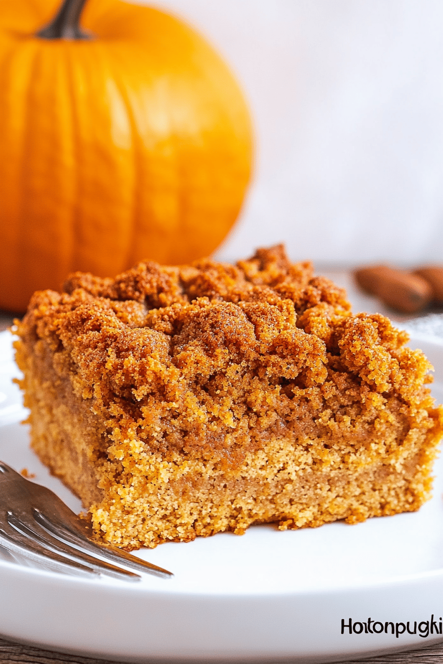 Pumpkin Coffee Cake Recipe ingredients organized and measured on kitchen counter