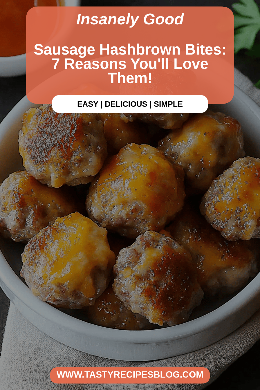Sausage hashbrown bites final dish beautifully presented and ready to serve