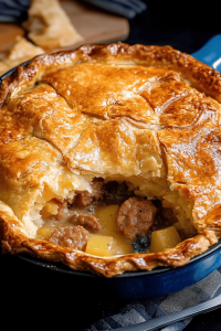 Sausage mustard pie
