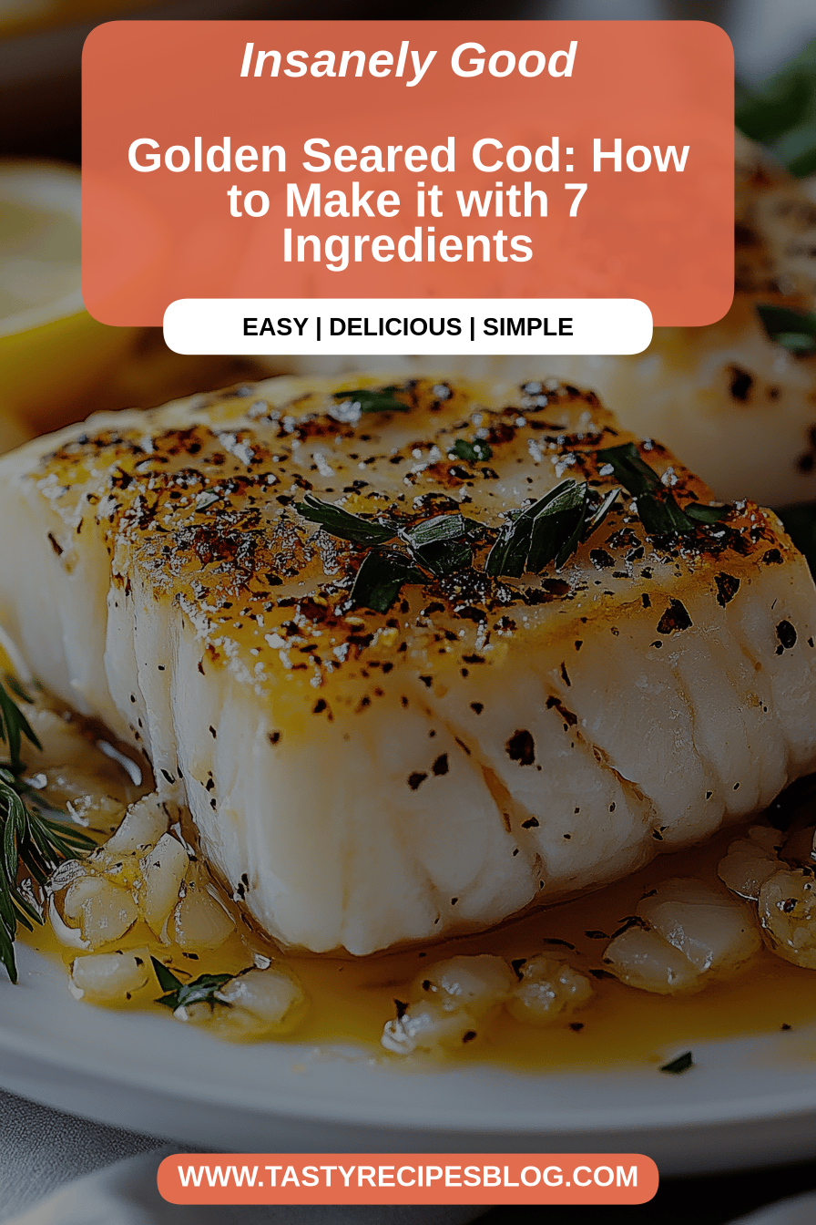 Seared cod final dish beautifully presented and ready to serve