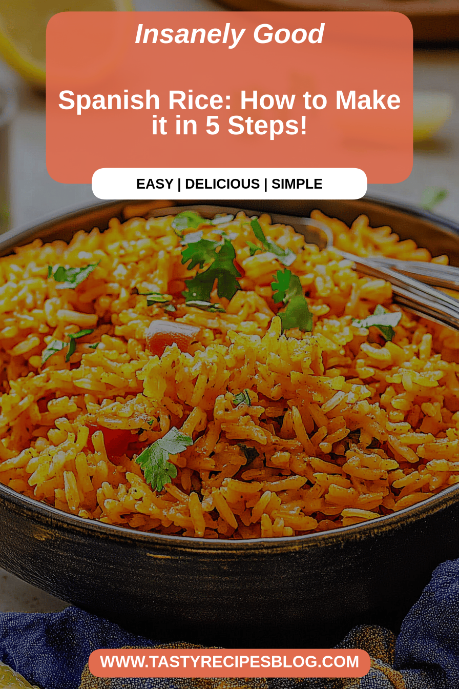 Spanish Rice final dish beautifully presented and ready to serve