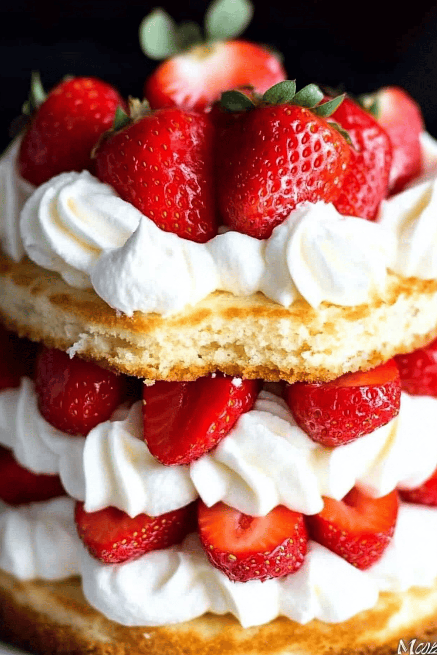 Strawberry Shortcake Recipe ingredients organized and measured on kitchen counter