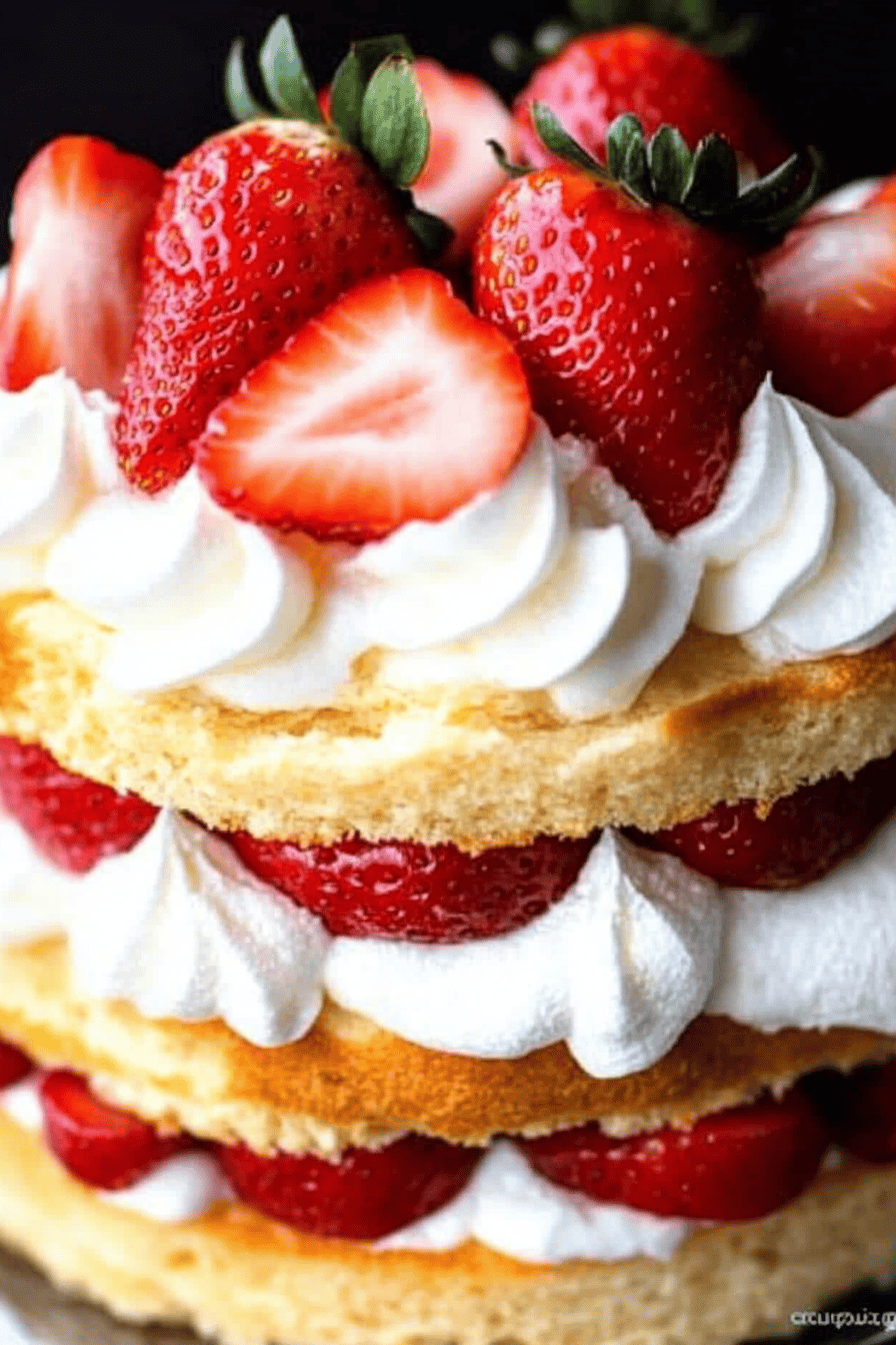 Strawberry Shortcake Recipe slice on plate showing perfect texture and swirl pattern