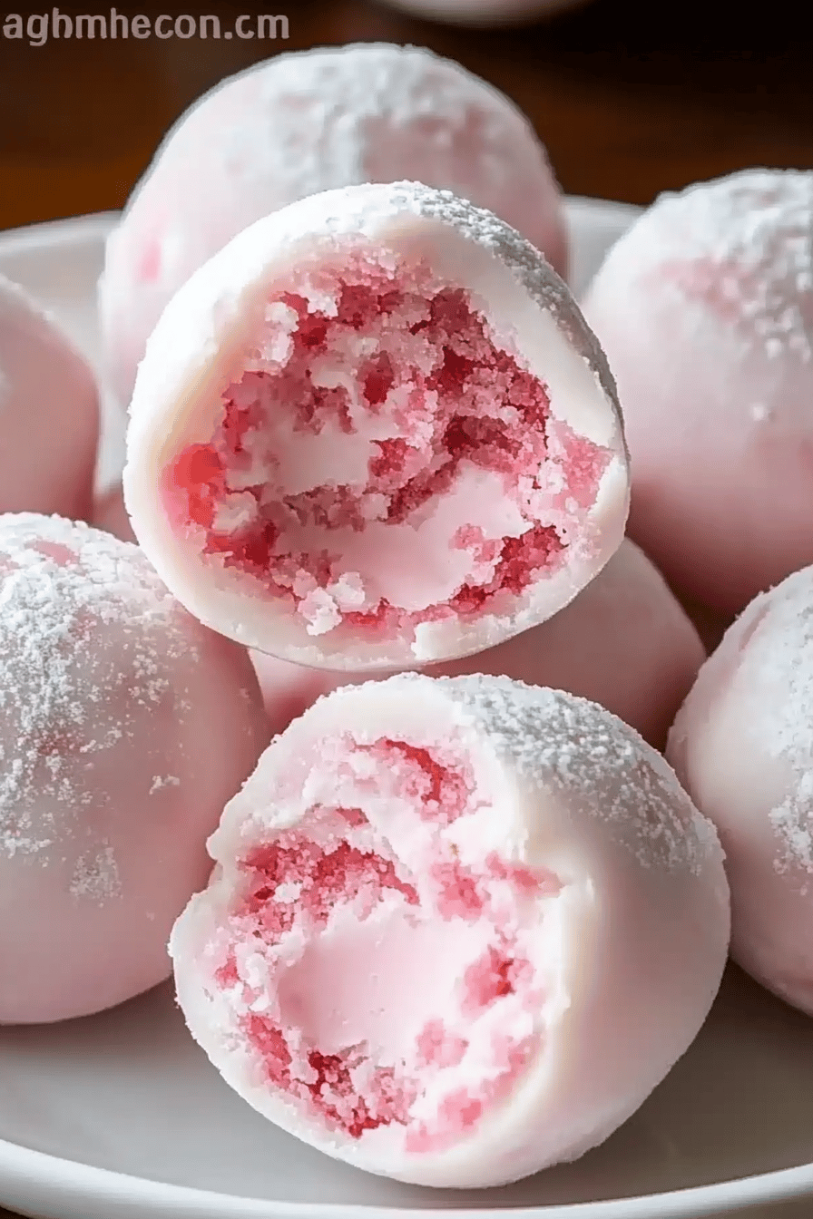 Strawberry Truffles Recipe ingredients organized and measured on kitchen counter