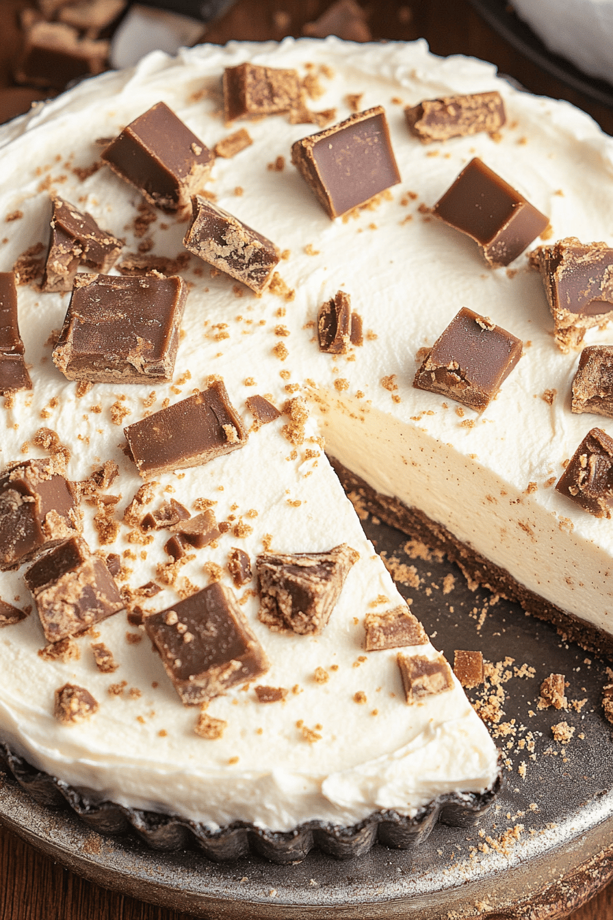Toffee Cheesecake Pie ingredients organized and measured on kitchen counter