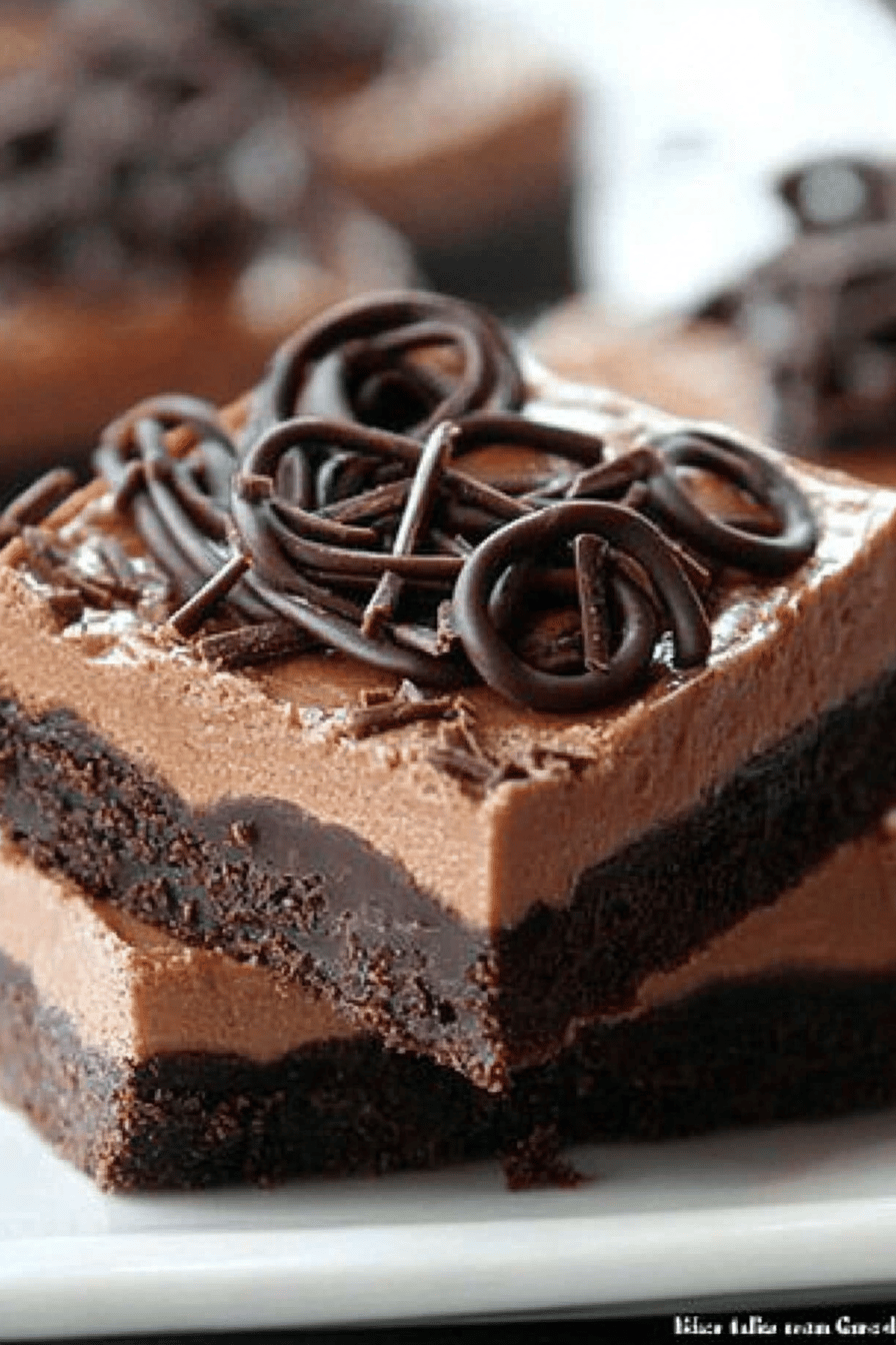 Triple Chocolate Cheesecake Bars