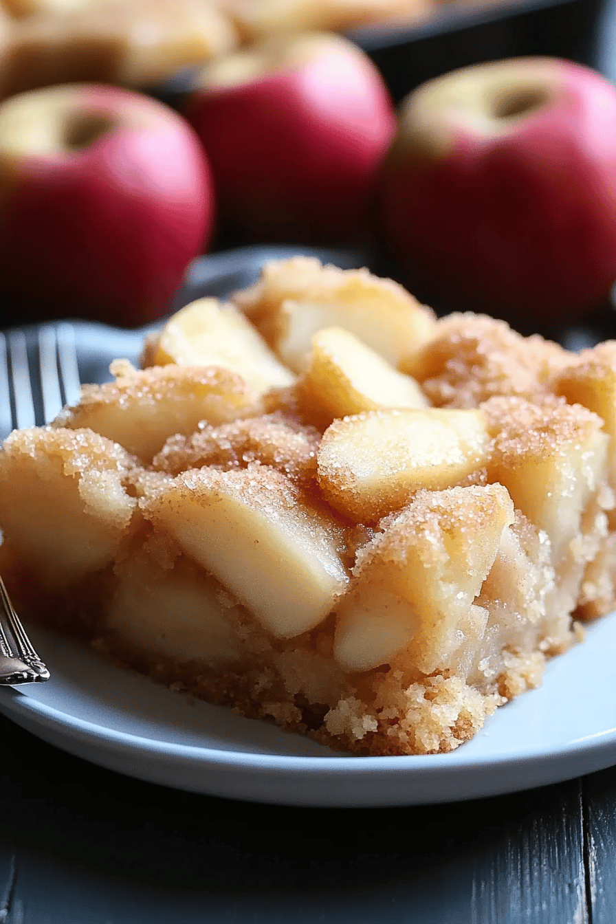 apple cake ingredients organized and measured on kitchen counter