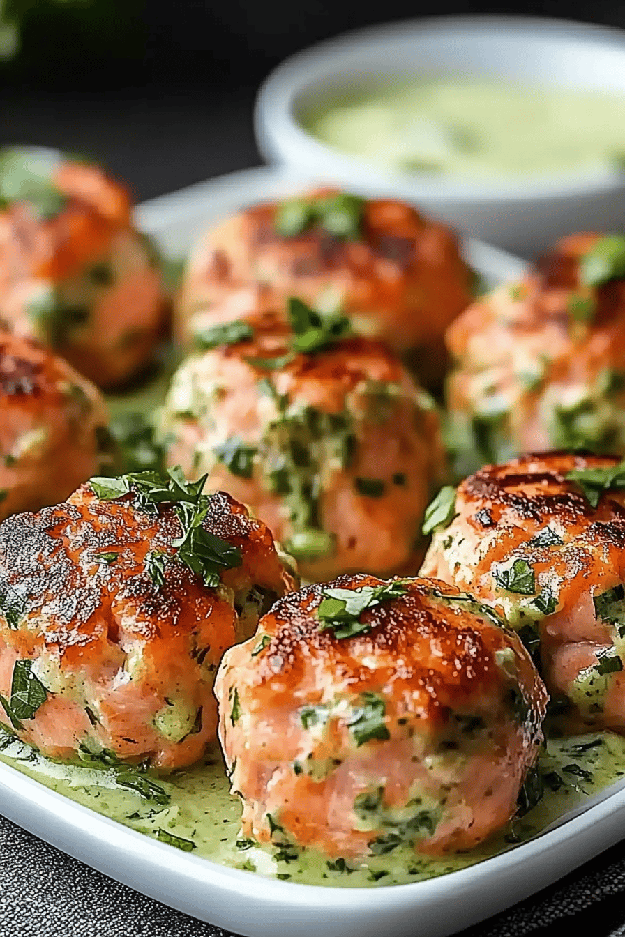 baked salmon meatballs