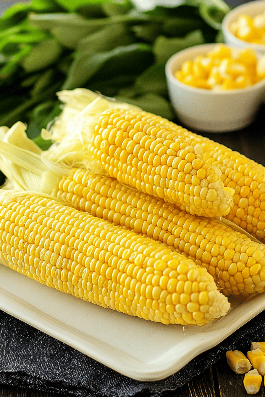 boil corn on the cob ingredients organized and measured on kitchen counter