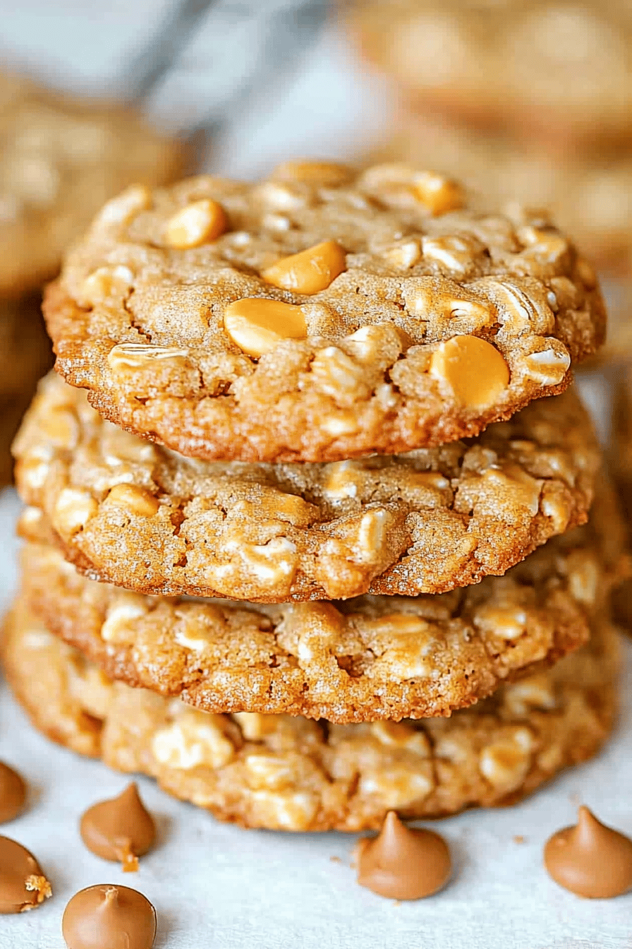 butterscotch oatmeal cookies slice on plate showing perfect texture and swirl pattern