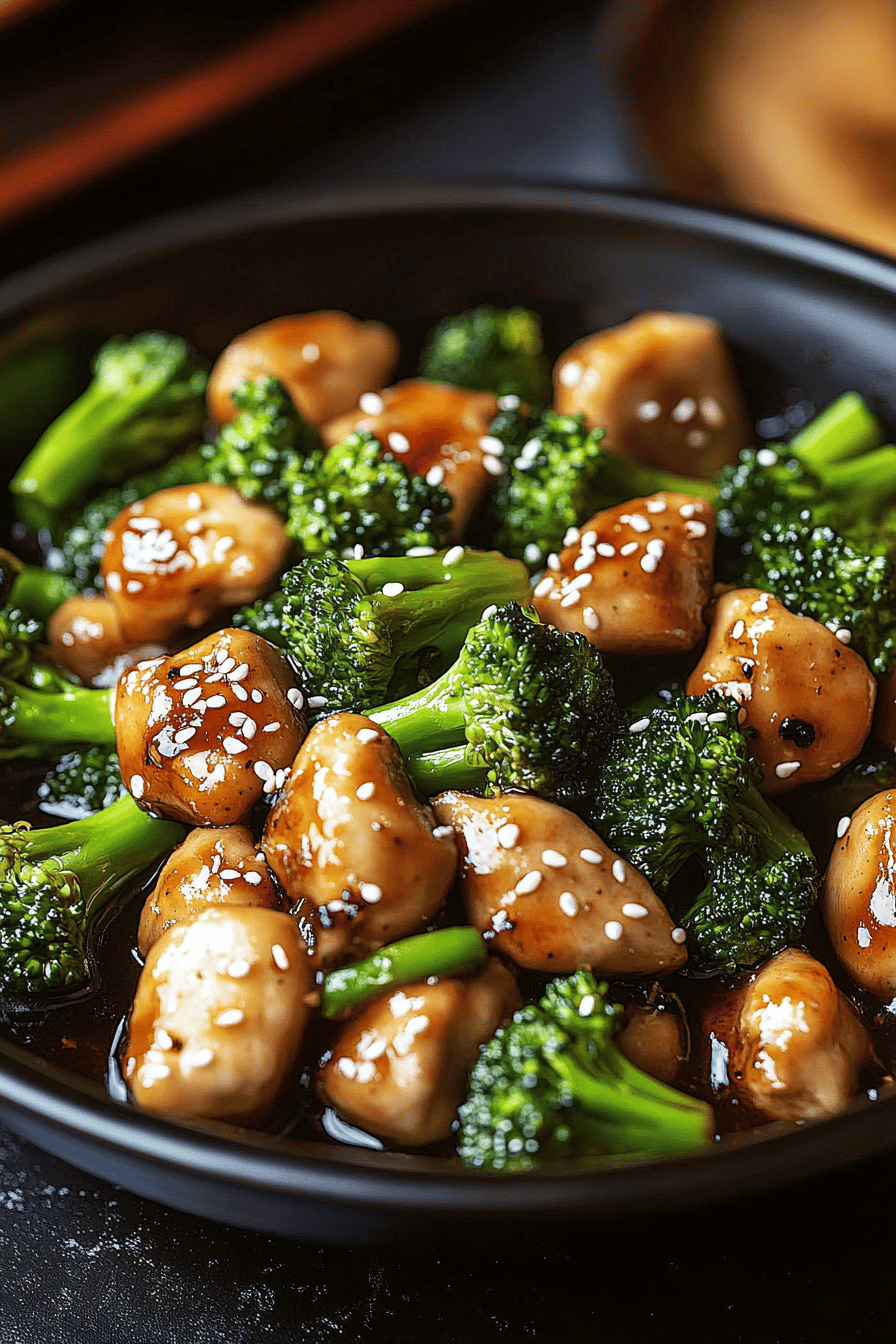 chicken broccoli stir fry ingredients organized and measured on kitchen counter