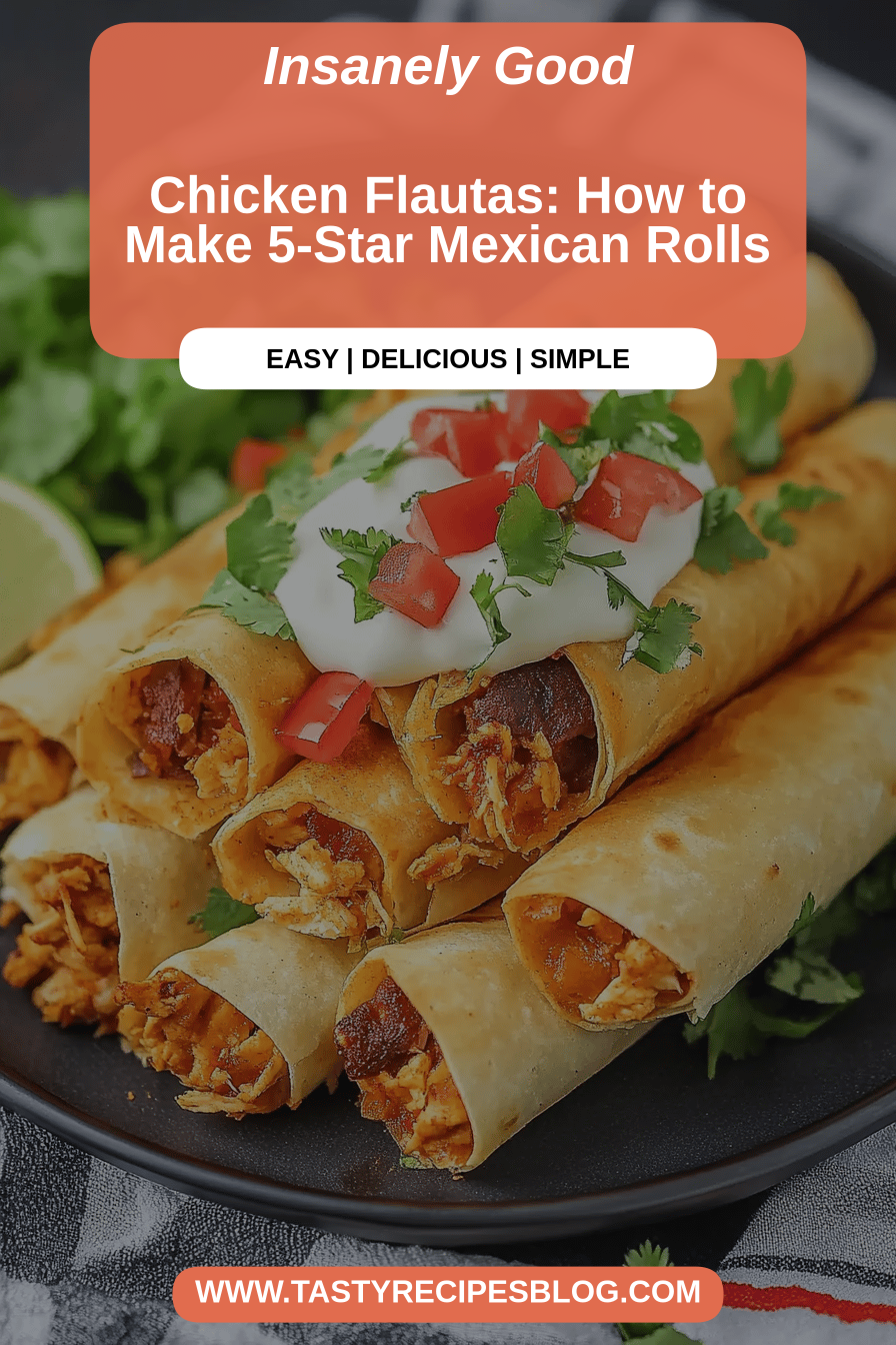 chicken flautas final dish beautifully presented and ready to serve