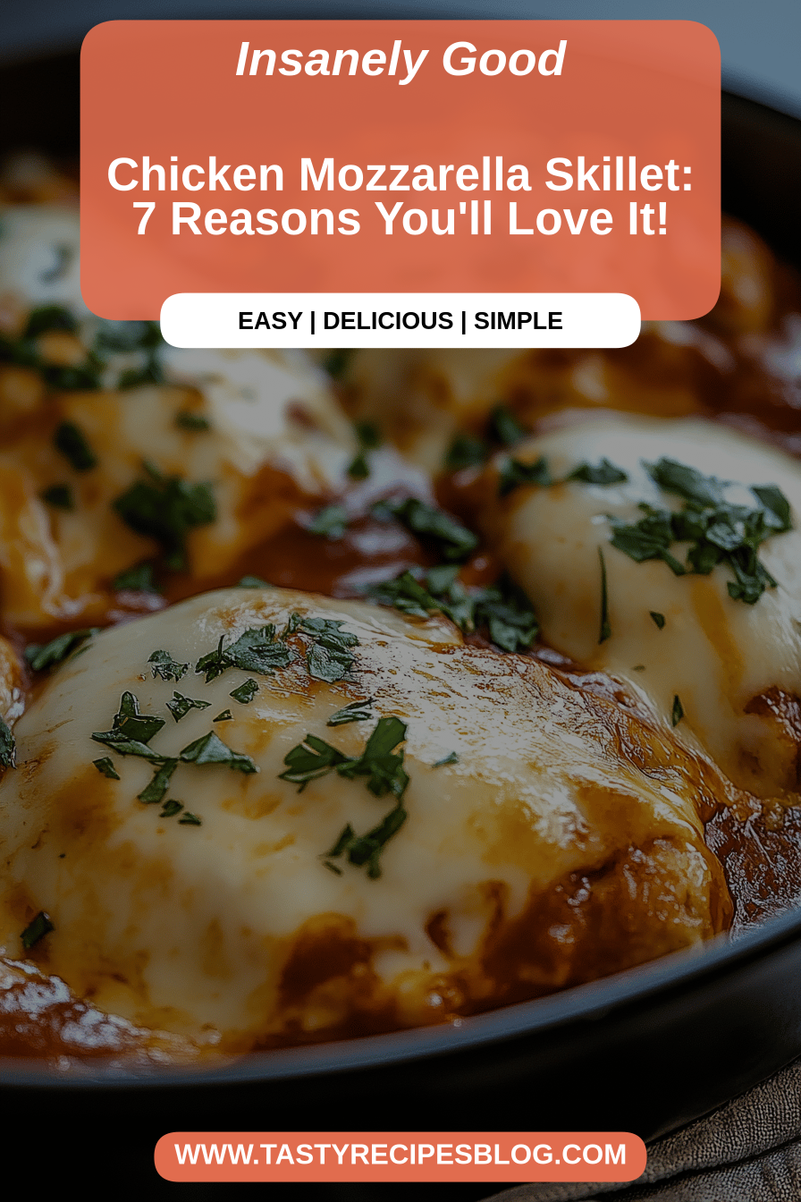 chicken mozzarella skillet final dish beautifully presented and ready to serve