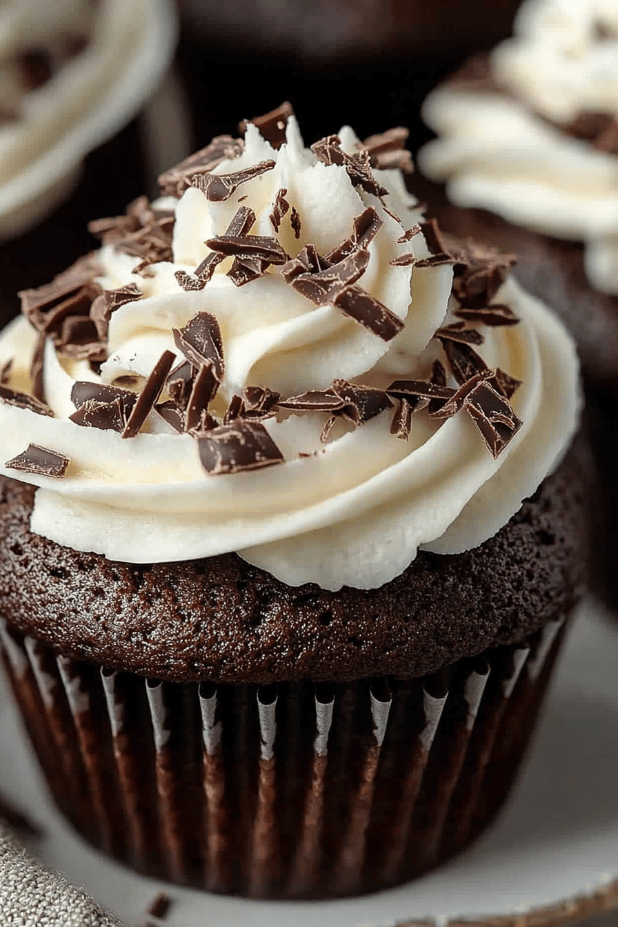 chocolate cupcakes ingredients organized and measured on kitchen counter