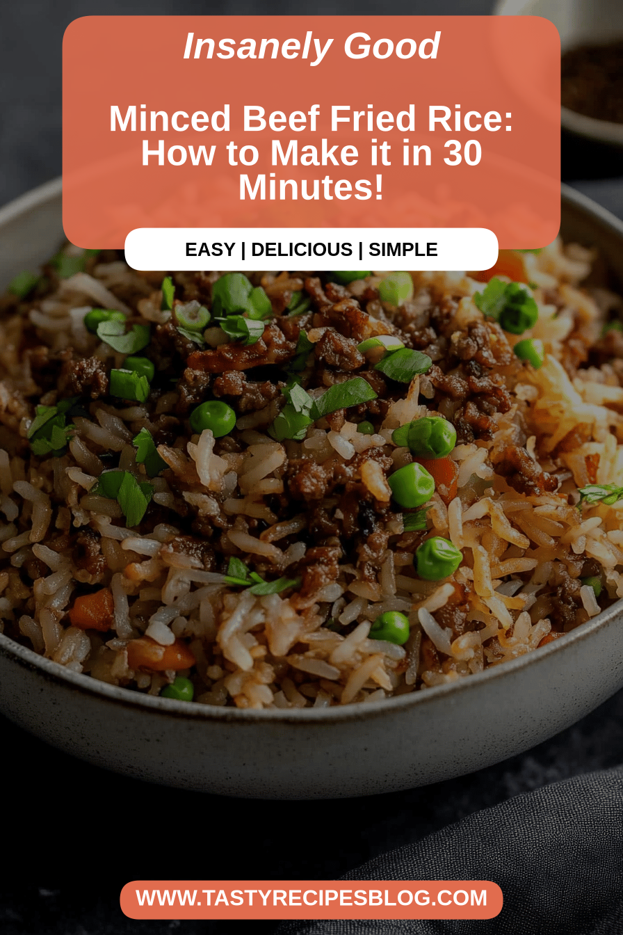 minced beef fried rice final dish beautifully presented and ready to serve