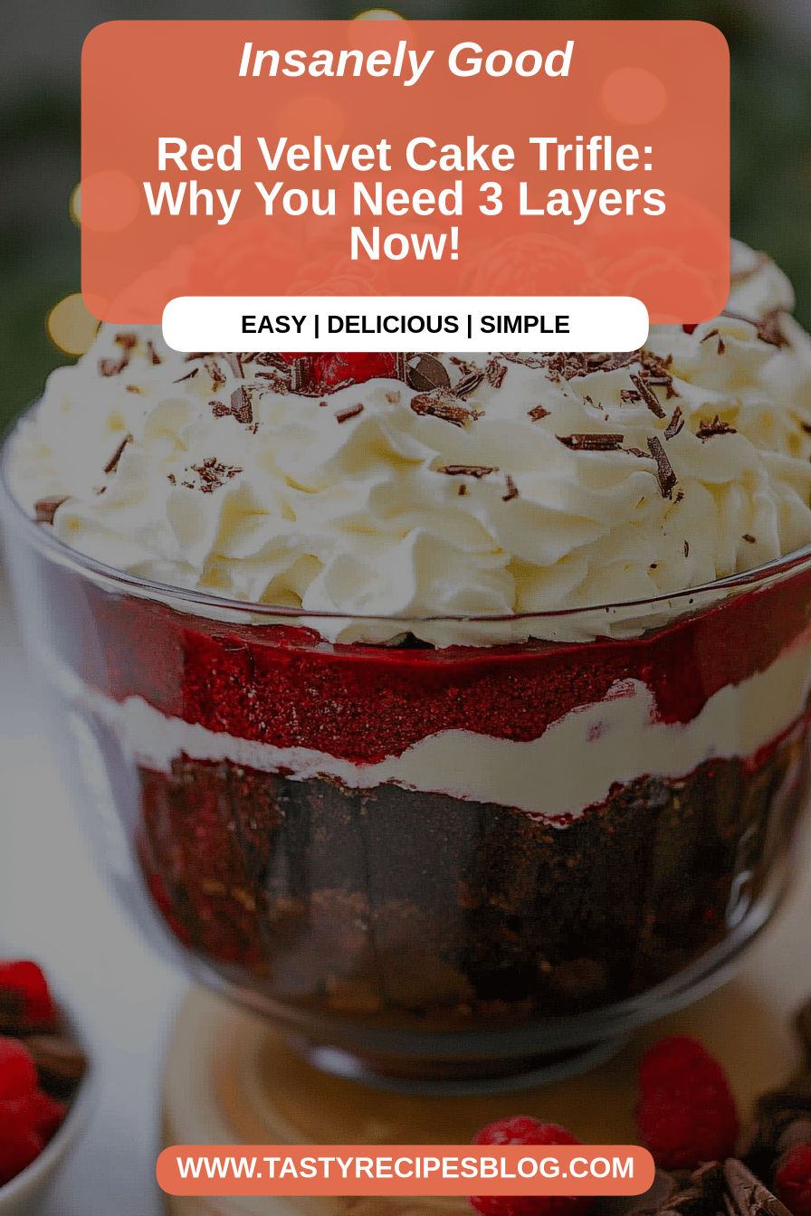 red velvet trifle final dish beautifully presented and ready to serve