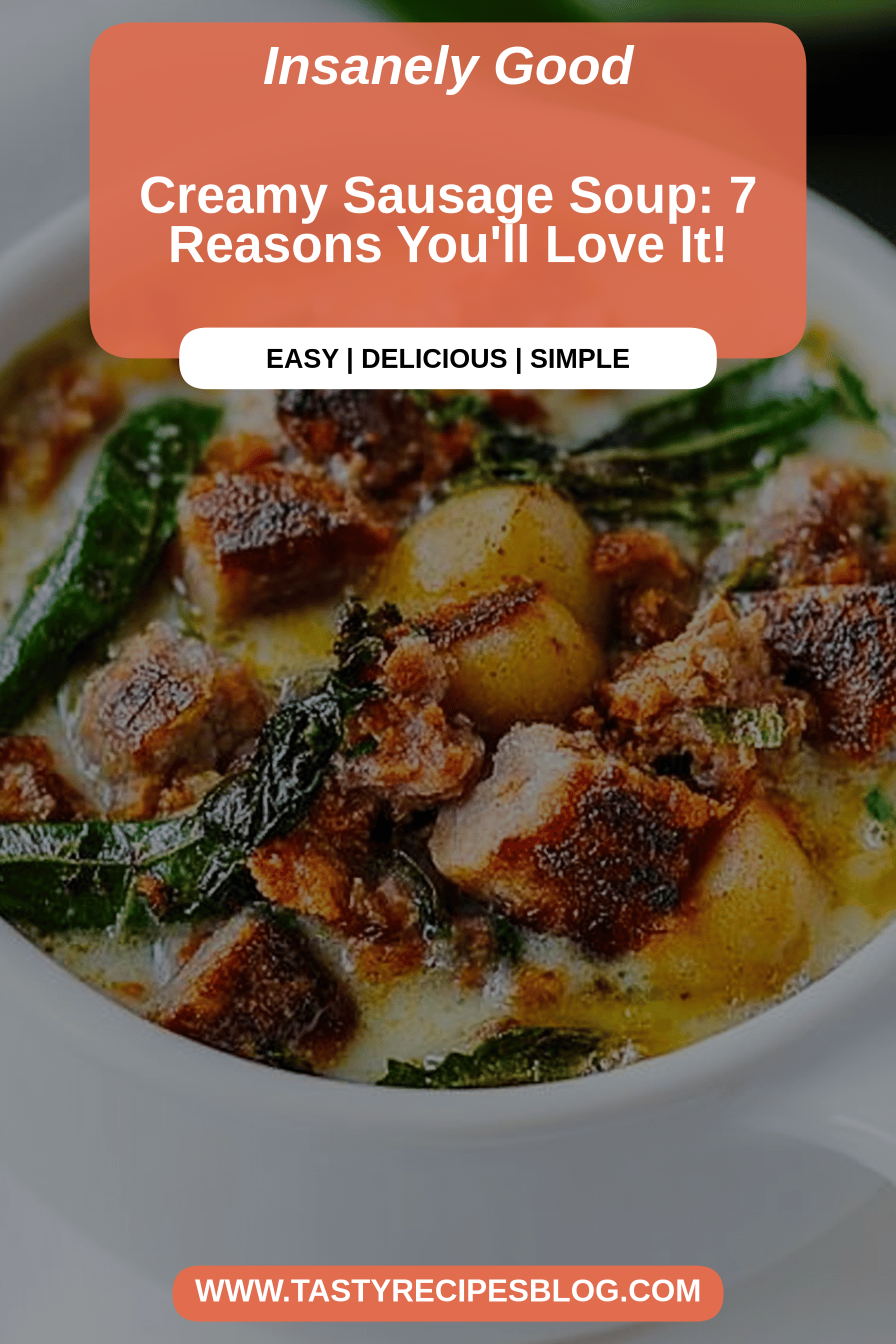 sausage soup final dish beautifully presented and ready to serve