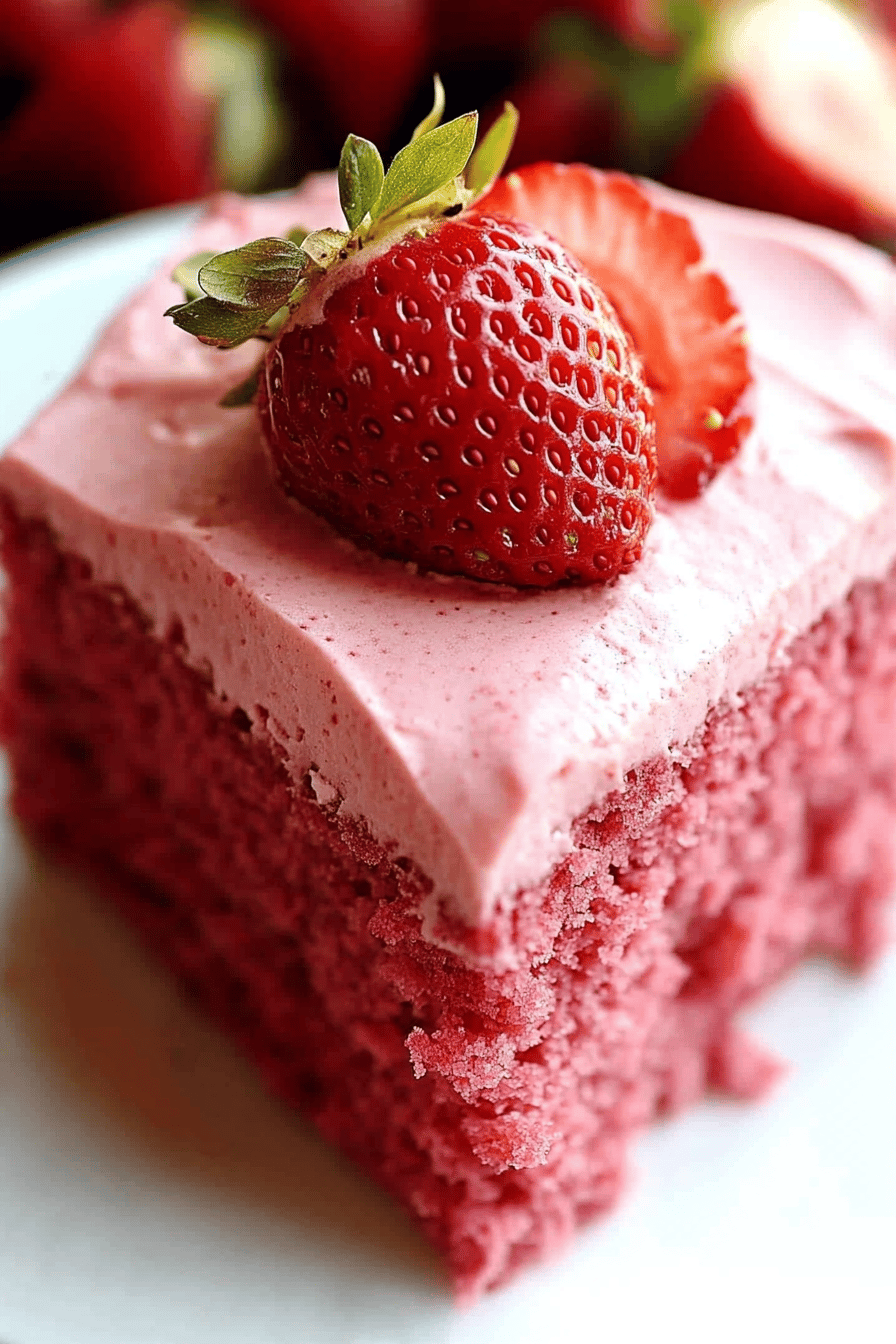 strawberry cake ingredients organized and measured on kitchen counter