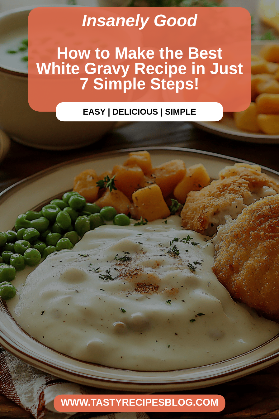 white gravy recipe final dish beautifully presented and ready to serve