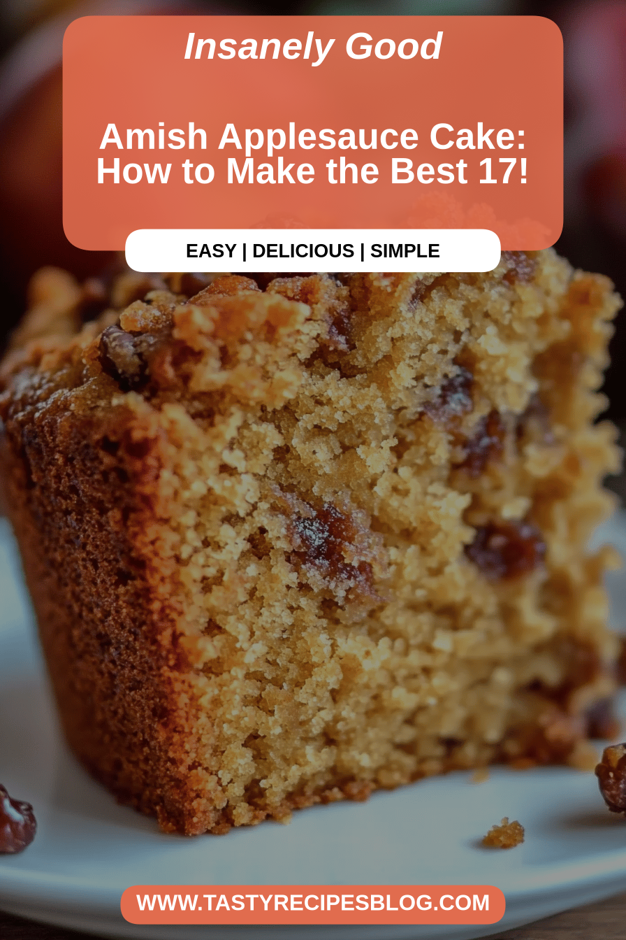 Amish Applesauce Cake final dish beautifully presented and ready to serve