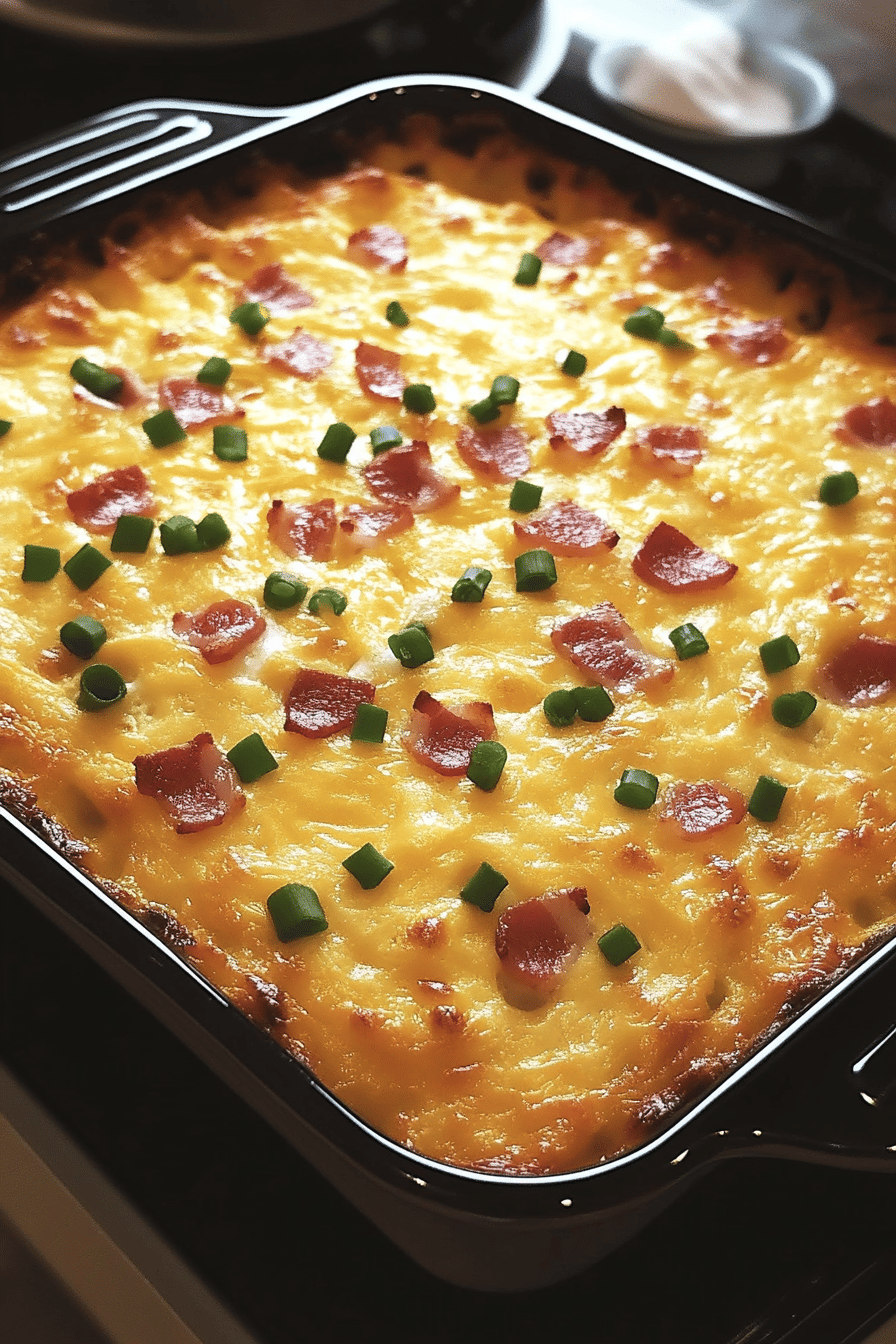 Bacon egg casserole ingredients organized and measured on kitchen counter