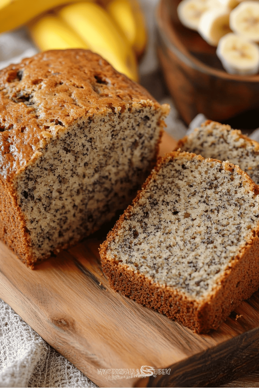 Banana Bread slice on plate showing perfect texture and swirl pattern