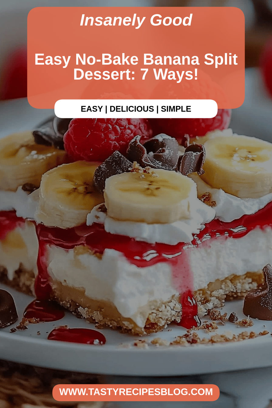 Banana Split final dish beautifully presented and ready to serve