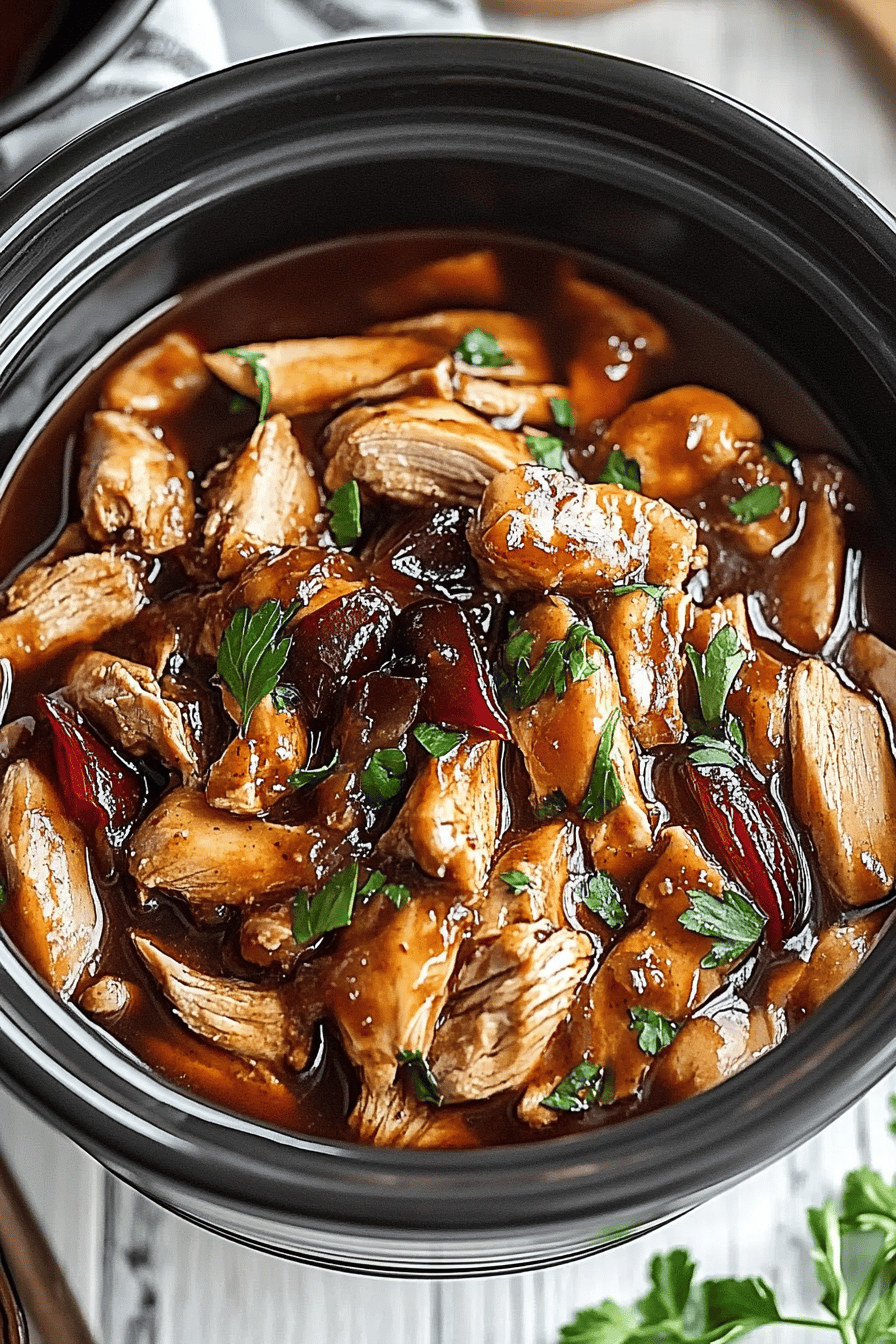 Bourbon chicken recipe ingredients organized and measured on kitchen counter