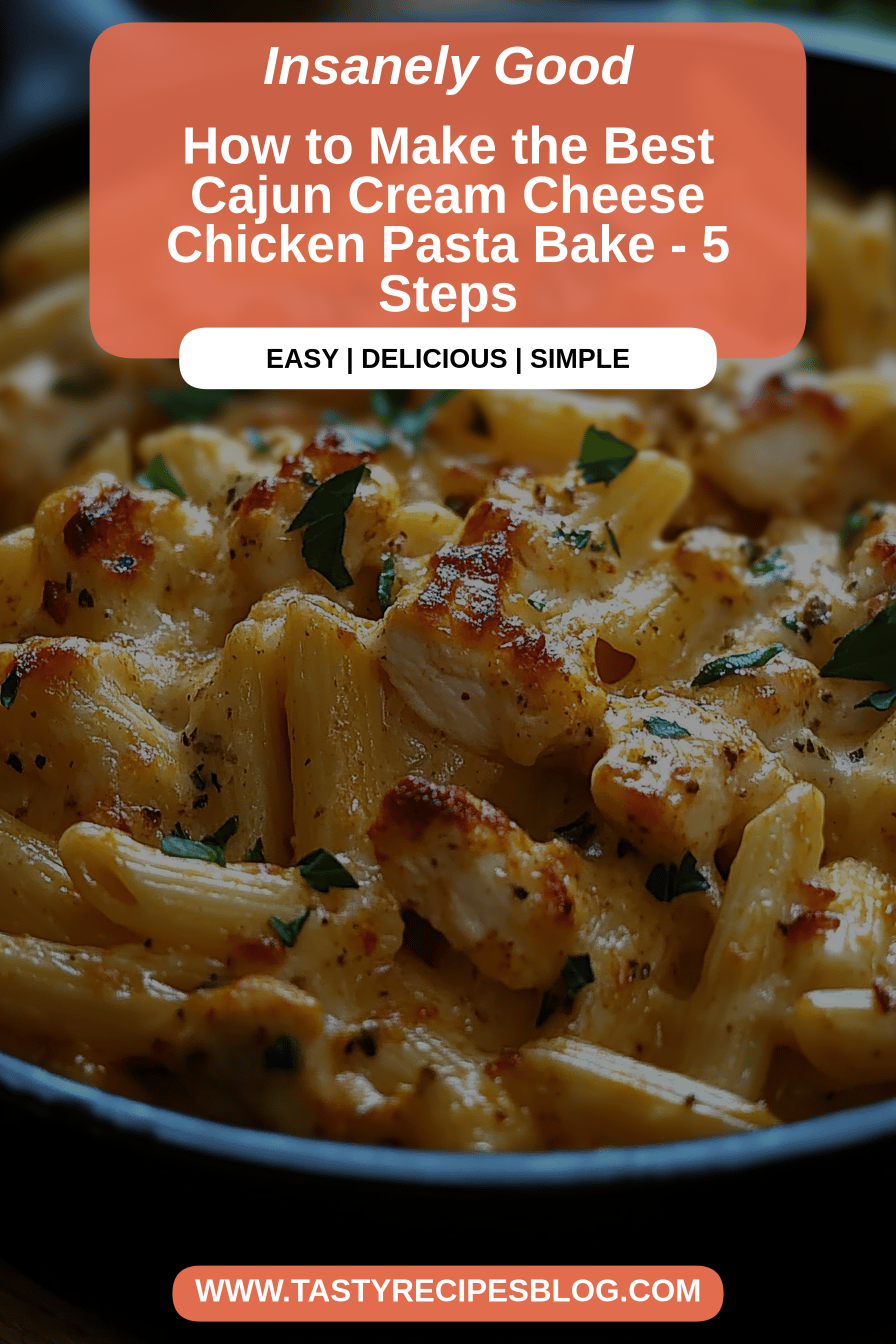 Cajun Chicken Pasta final dish beautifully presented and ready to serve