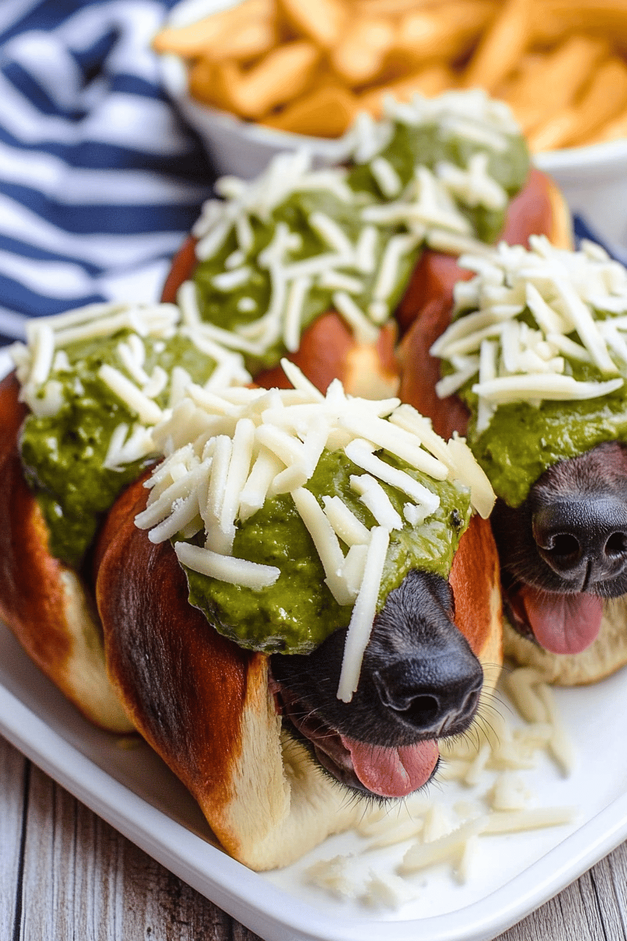 California dogs slice on plate showing perfect texture and swirl pattern