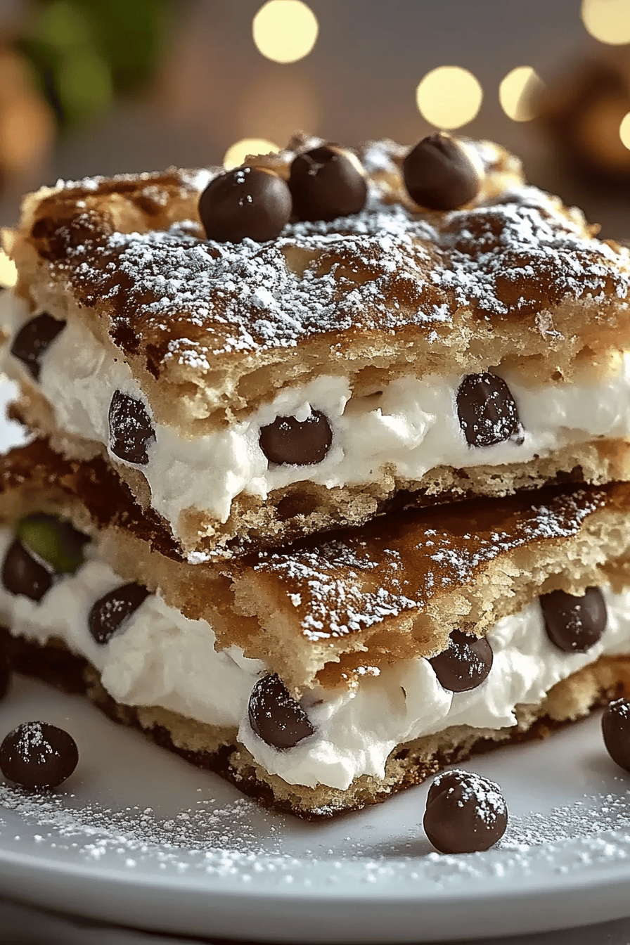 Cannoli squares ingredients organized and measured on kitchen counter
