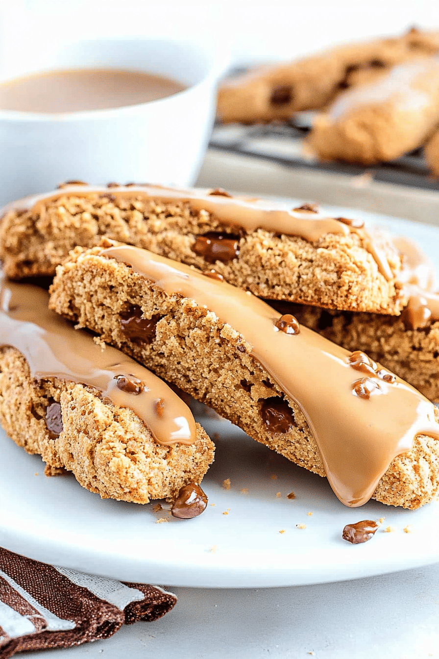 Caramel Macchiato Biscotti ingredients organized and measured on kitchen counter