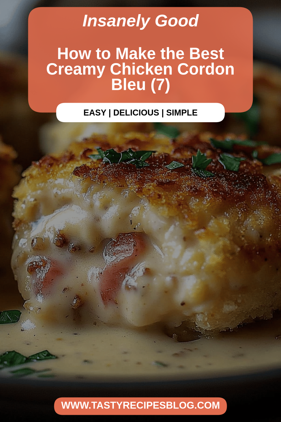 Chicken Cordon Bleu final dish beautifully presented and ready to serve