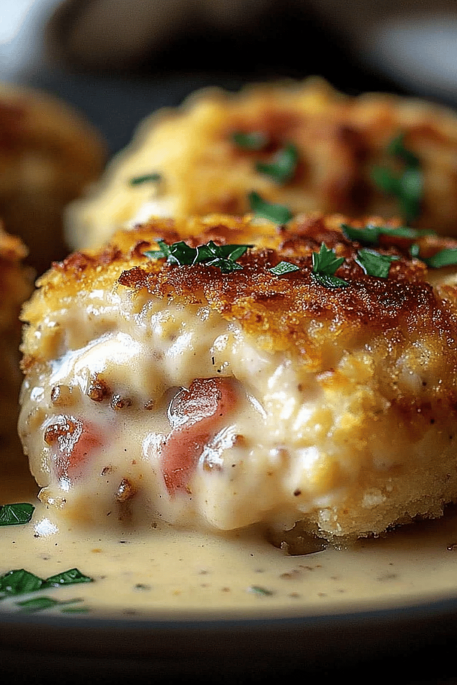 Chicken Cordon Bleu ingredients organized and measured on kitchen counter