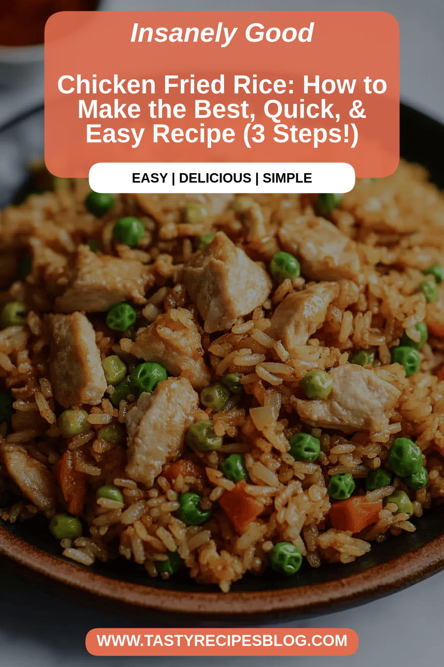 Chicken Fried Rice Recipe final dish beautifully presented and ready to serve